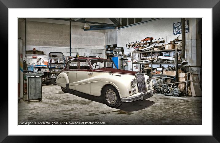 "Timeless Elegance: 1955 Armstrong Siddeley Sapphi Framed Mounted Print by Kevin Maughan
