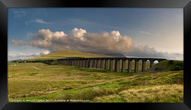 Ribblehead viaduct panorama  907 Framed Print by PHILIP CHALK
