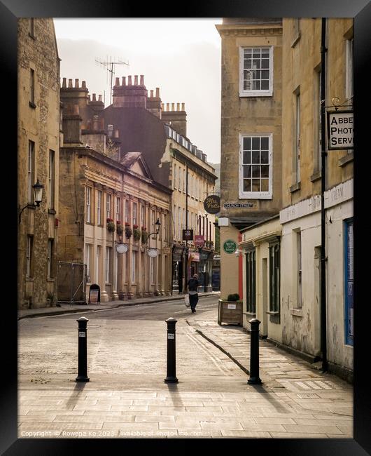 Morning view of York Street, Bath Framed Print by Rowena Ko