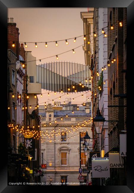 Luminescent Floral Street, London  Framed Print by Rowena Ko
