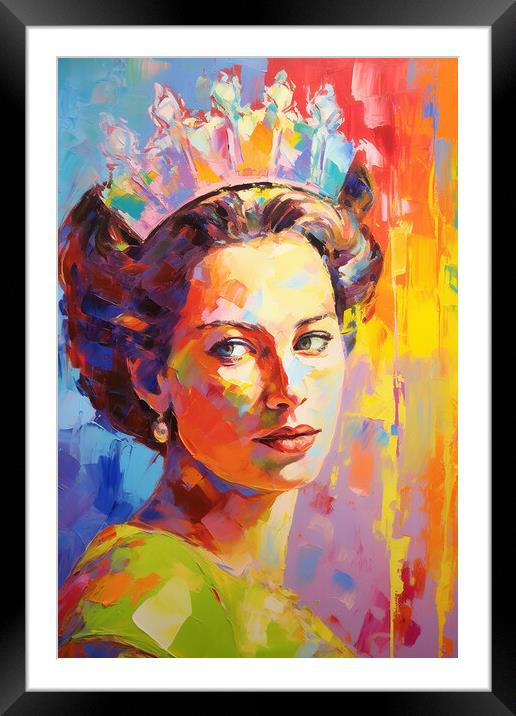 Portrait of a Queen  Framed Mounted Print by CC Designs
