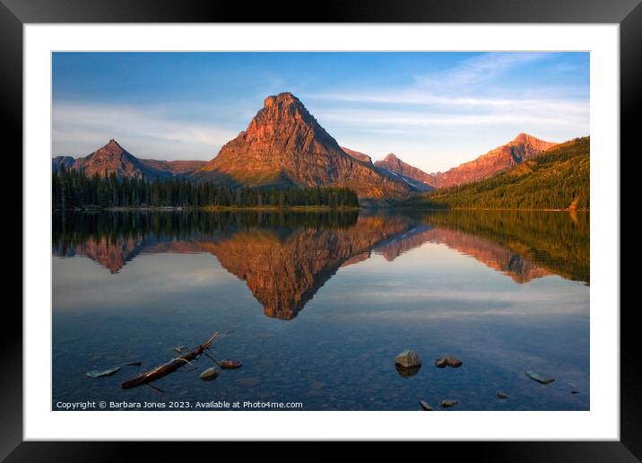 Two Medicine Lake Glacier NP Montana, USA. Framed Mounted Print by Barbara Jones