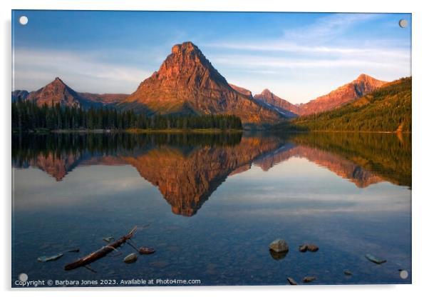 Two Medicine Lake Glacier NP Montana, USA. Acrylic by Barbara Jones