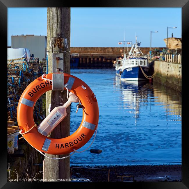 "Ethereal Sunset: A Tranquil Scene at Burghead  Framed Print by Tom McPherson