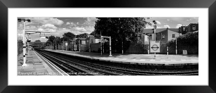 London Overground Tube Station Pano Framed Mounted Print by David Pyatt