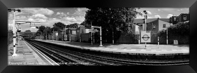 London Overground Tube Station Pano Framed Print by David Pyatt