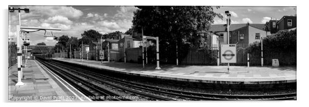 London Overground Tube Station Pano Acrylic by David Pyatt