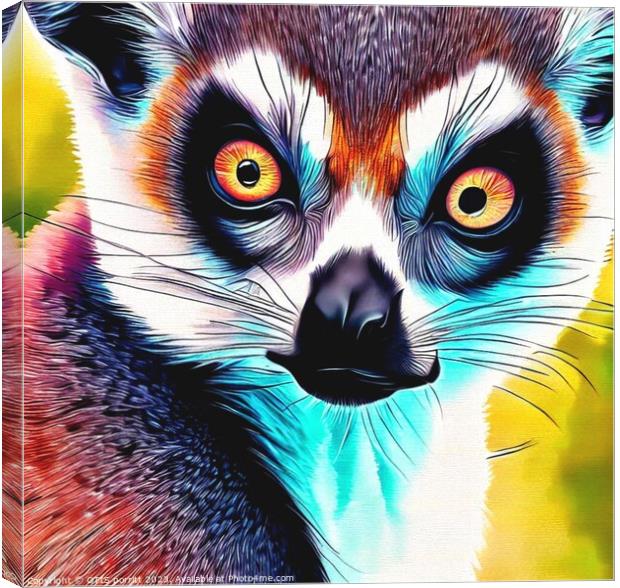 Ring-tailed lemur 4 Canvas Print by OTIS PORRITT