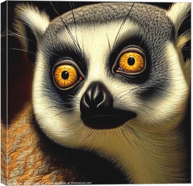 Ring-tailed lemur 5 Canvas Print by OTIS PORRITT