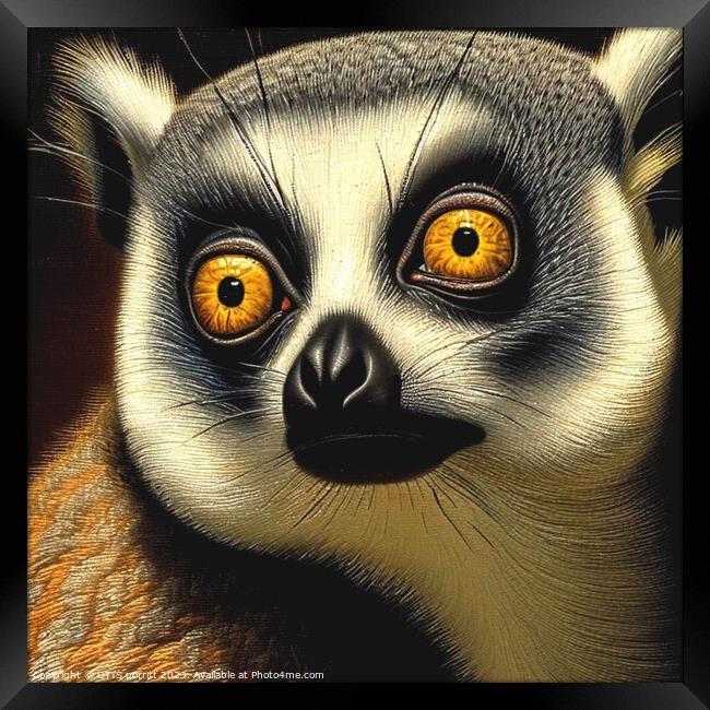 Ring-tailed lemur 5 Framed Print by OTIS PORRITT