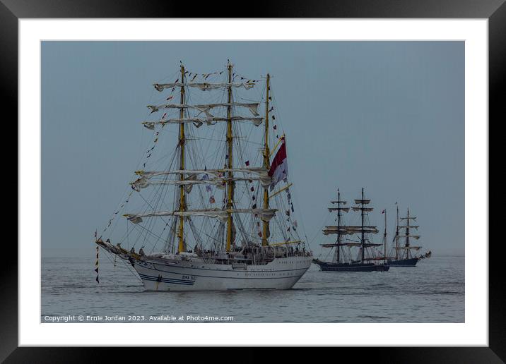 Tall Ships off Hartlepool in July 2023 Framed Mounted Print by Ernie Jordan