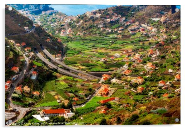 Madeira Island Landscape Portugal Acrylic by Craig Yates