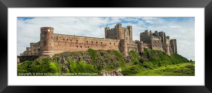 Bamburgh Castle Framed Mounted Print by Ernie Jordan