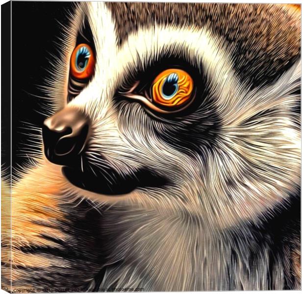 Ring-tailed lemur 6 Canvas Print by OTIS PORRITT