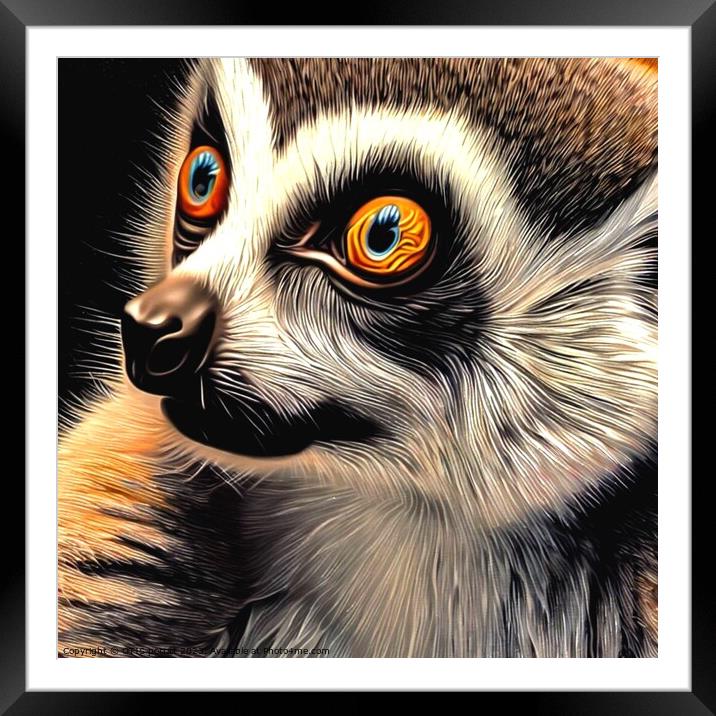 Ring-tailed lemur 6 Framed Mounted Print by OTIS PORRITT