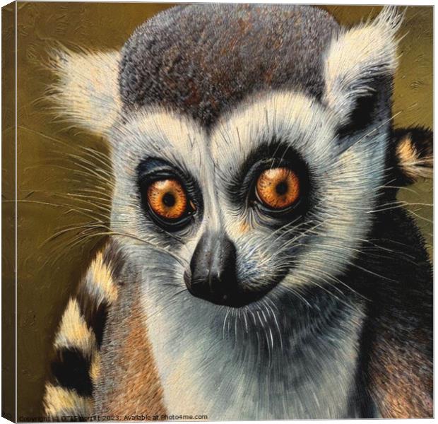 Ring-tailed lemur 7 Canvas Print by OTIS PORRITT