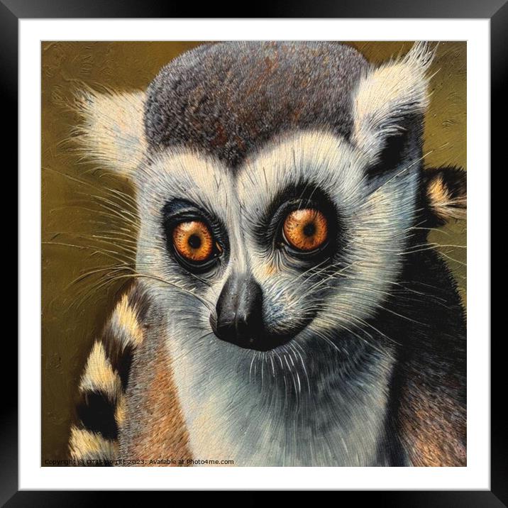 Ring-tailed lemur 7 Framed Mounted Print by OTIS PORRITT