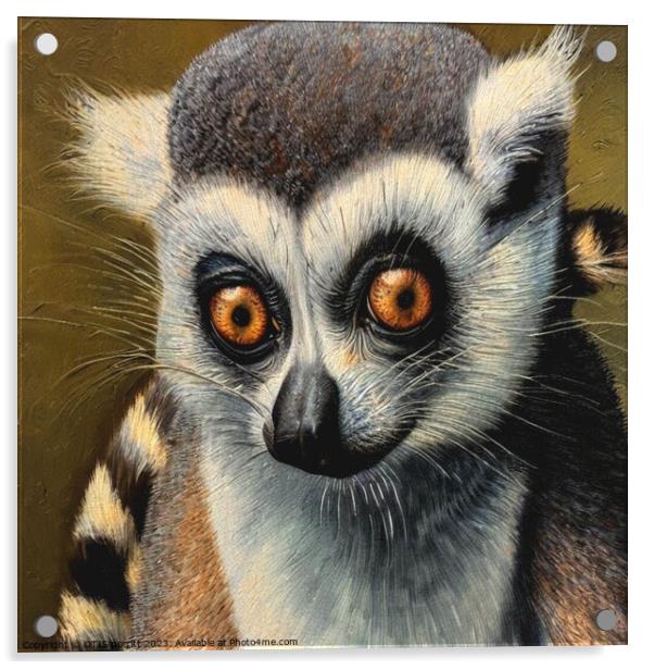 Ring-tailed lemur 7 Acrylic by OTIS PORRITT