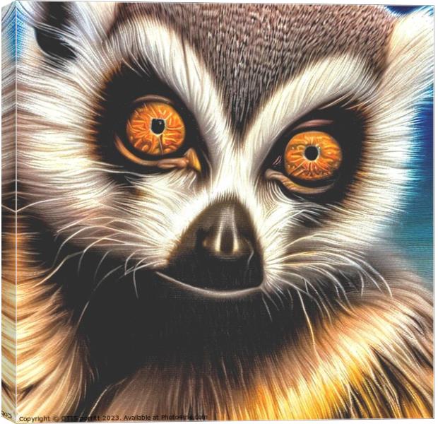 Ring-tailed lemur 8 Canvas Print by OTIS PORRITT
