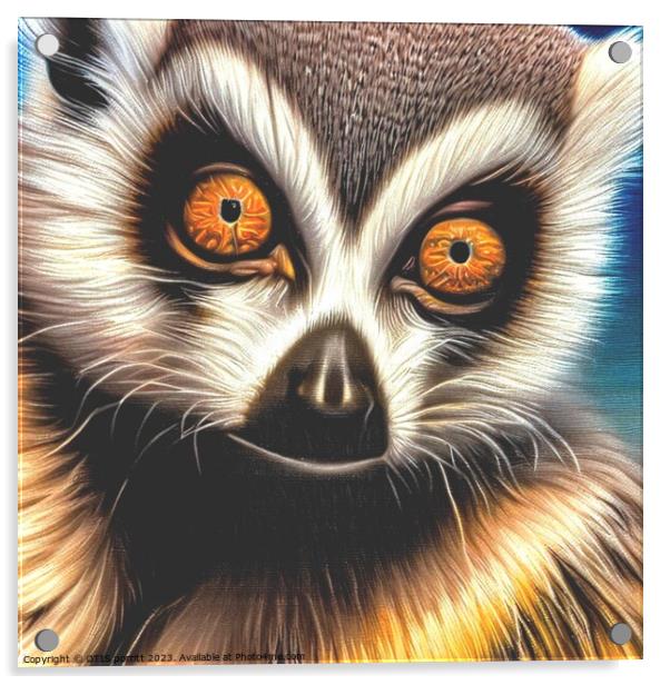 Ring-tailed lemur 8 Acrylic by OTIS PORRITT