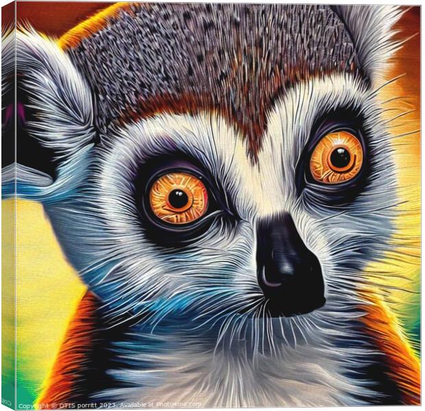 Ring-tailed lemur 11 Canvas Print by OTIS PORRITT