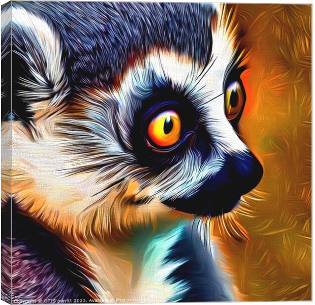 Ring-tailed lemur 12 Canvas Print by OTIS PORRITT