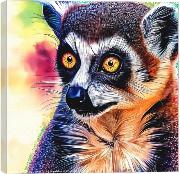 Ring-tailed lemur  Canvas Print by OTIS PORRITT