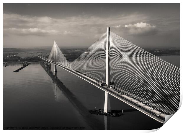The Queensferry Crossing Print by Dave Bowman