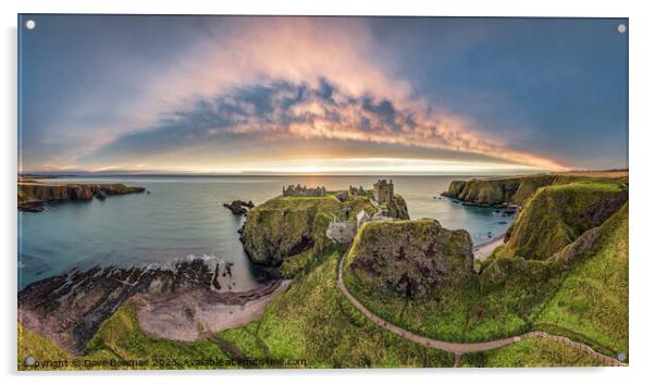 Path to Dunnottar Castle Acrylic by Dave Bowman