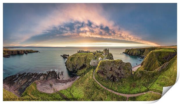 Path to Dunnottar Castle Print by Dave Bowman