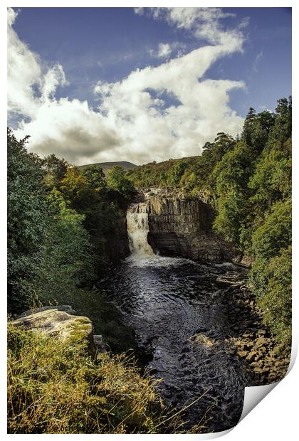 High Force Waterfall, Teesdale. Print by Robert Murray