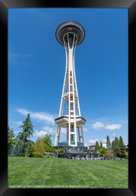 The Space Needle from Seattle Center, Seattle, Washington Framed Print by Dave Collins