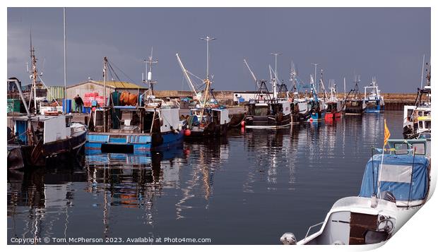 "Harbour Haven: A Serene View of Burghead" Print by Tom McPherson