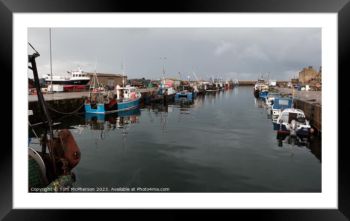 "Harbour Haven: A Captivating Twilight Scene" Framed Mounted Print by Tom McPherson