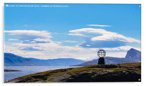 Arctic Circle Monument Norway Panoramic Acrylic by Pearl Bucknall