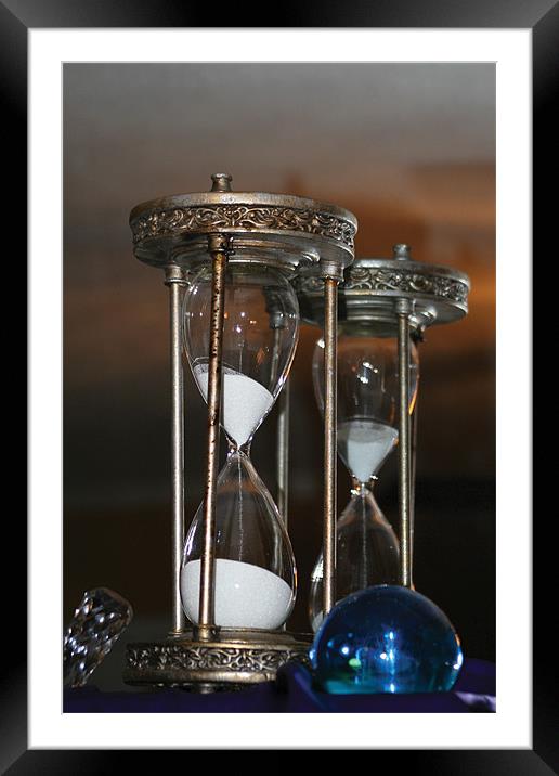 hourglass in the mirror Framed Mounted Print by Tamma DuPree