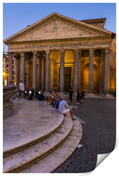 Pantheon from Piazza della Rotonda in Rome Print by Artur Bogacki