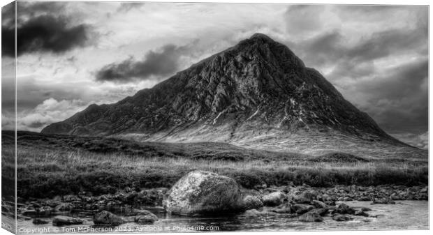 Towering Majesty: The Pinnacle of Buachaille Etive Canvas Print by Tom McPherson