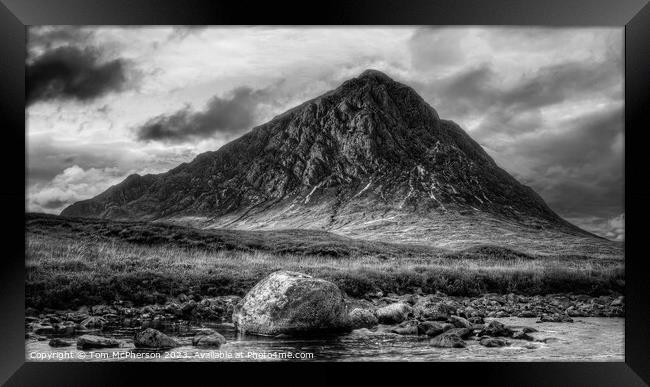 Towering Majesty: The Pinnacle of Buachaille Etive Framed Print by Tom McPherson