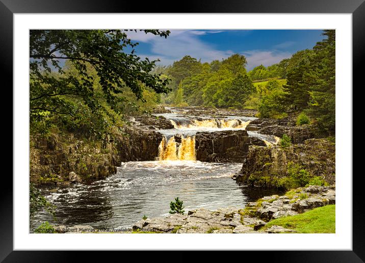 Low Force Waterfall, Teesdale. Framed Mounted Print by Robert Murray