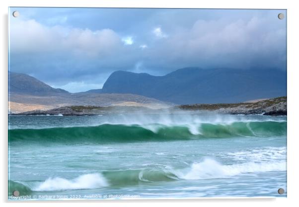 Luskentyre Waves Isle of Harris Scotland. Acrylic by Barbara Jones