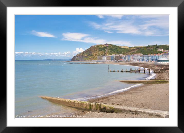 Aberystwyth Seafront Framed Mounted Print by Janet Carmichael