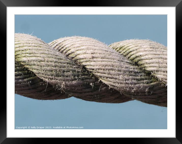 Rope Framed Mounted Print by kelly Draper