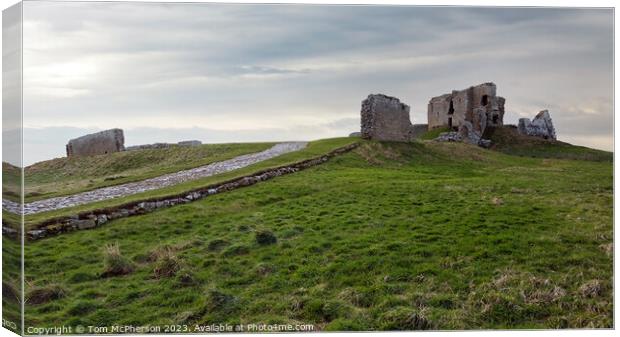 Unveiling the Timeless Majesty of Duffus Castle Canvas Print by Tom McPherson