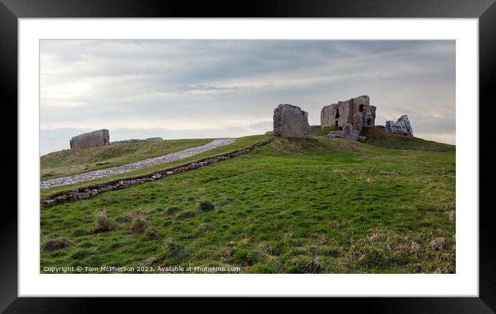 Unveiling the Timeless Majesty of Duffus Castle Framed Mounted Print by Tom McPherson