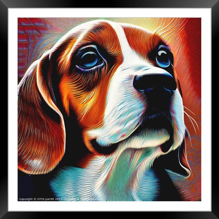 BEAGLE 9 Framed Mounted Print by OTIS PORRITT