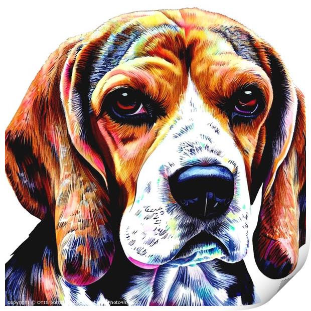 BEAGLE Print by OTIS PORRITT