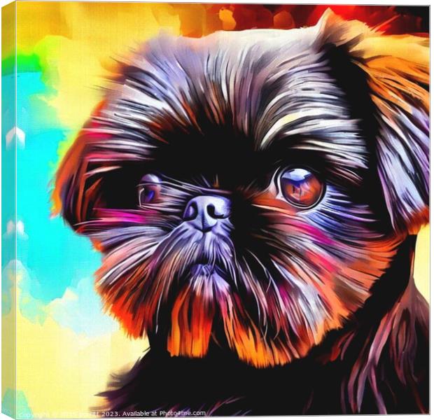 Affenpinscher 4 Canvas Print by OTIS PORRITT