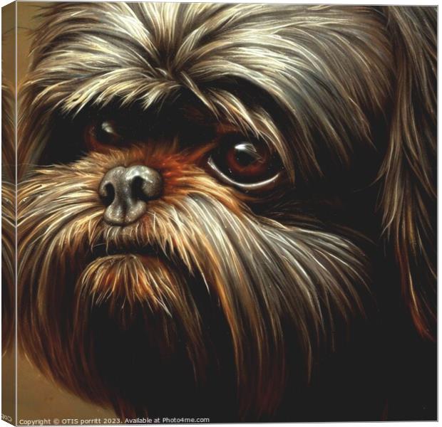 Affenpinscher 6 Canvas Print by OTIS PORRITT