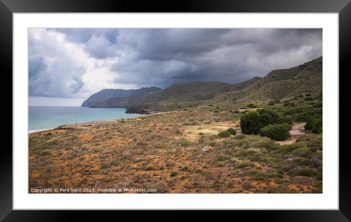 Serene Calblanque: Where Land Meets Sea Framed Mounted Print by Pere Sanz